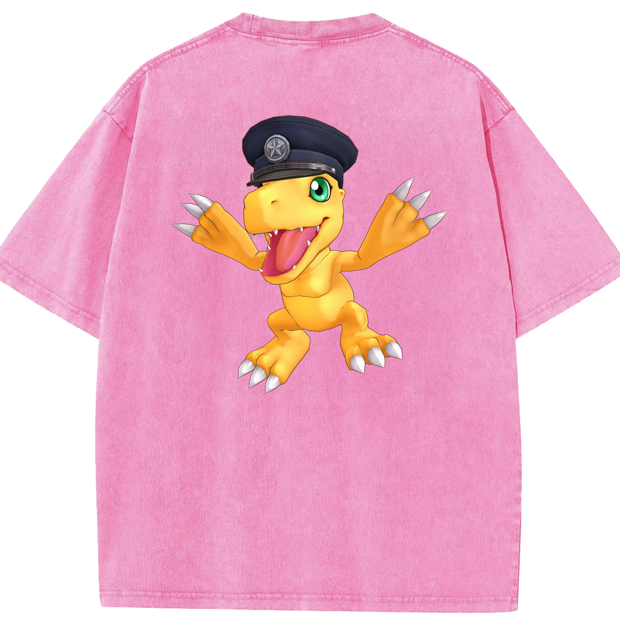 （画像用） Digimon デジタルモンスター/デジモン 綿100% ヴィンテージ風 半袖Tシャツ（背面プリント）